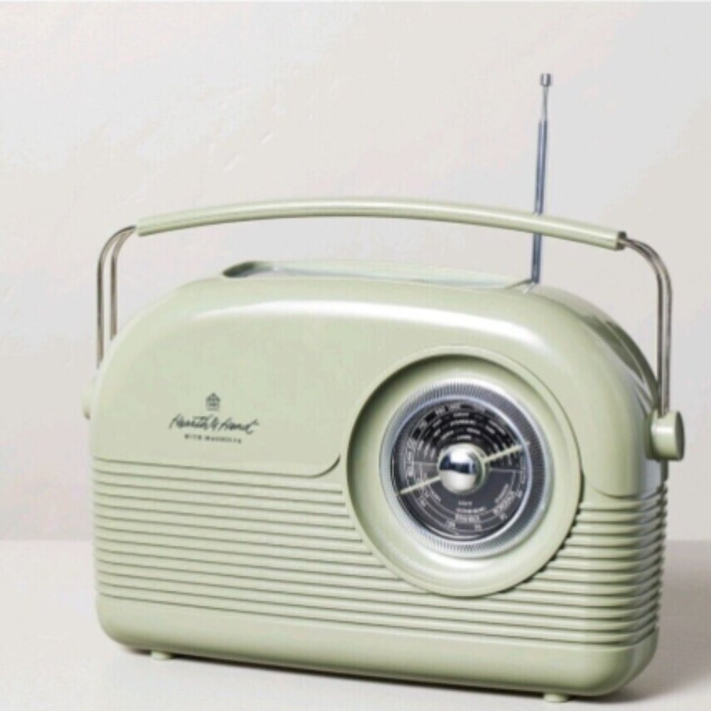 Portable AM/FM Bluetooth Radio Light Green - Hearth & Hand by Magnolia RARE